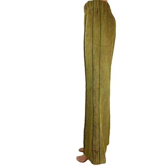 BDG Urban Outfitters Green Corduroy Flared Wide Leg Pull On Ankle Pants Size 26 - Picture 2 of 8